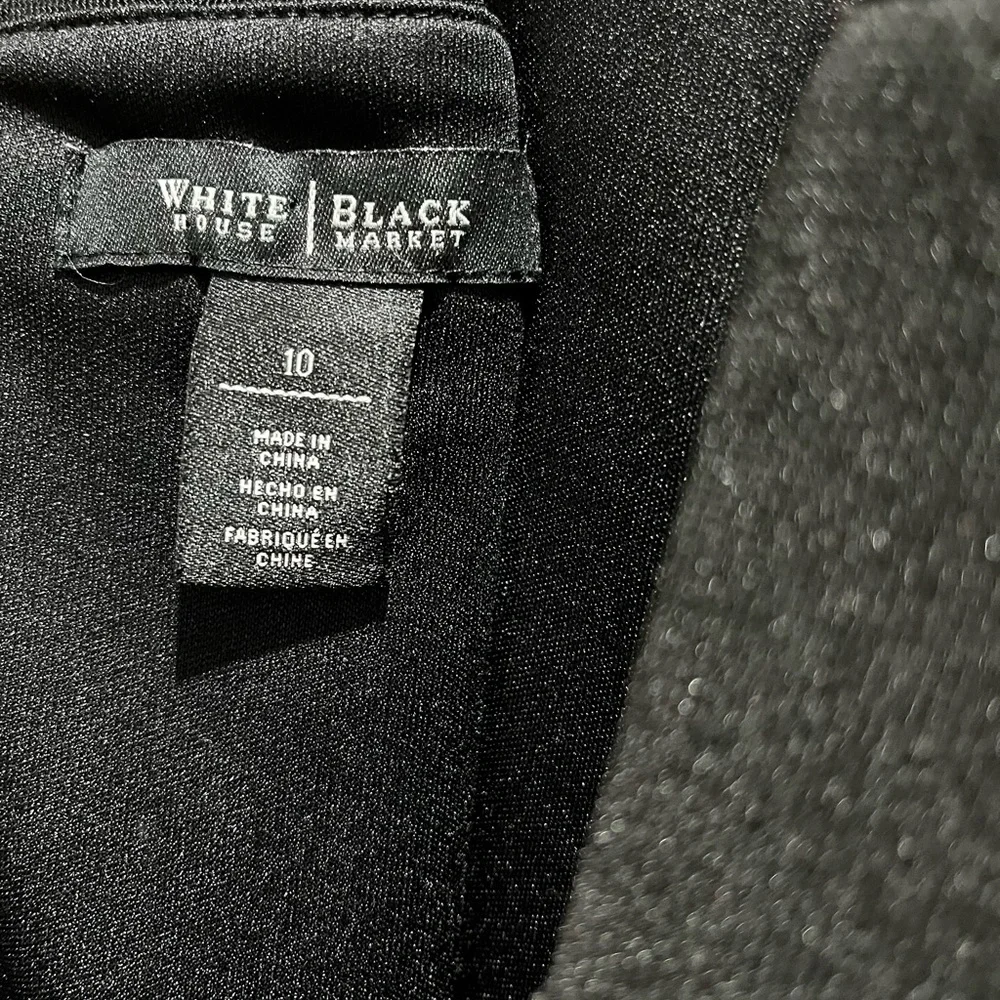 White House Black Market Black Sleeveless Gown~ size 10 - Picture 9 of 9